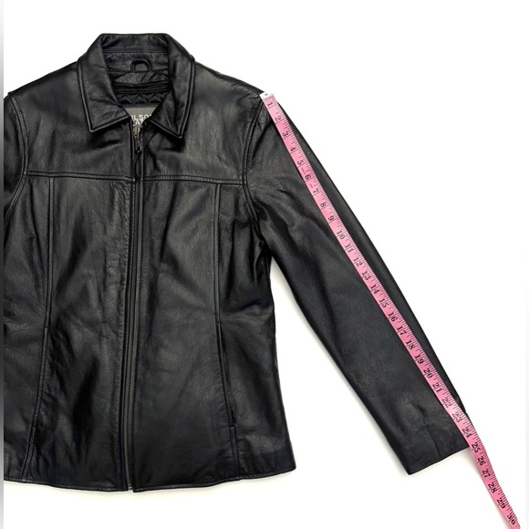 Wilsons Leather Women's Trinsulate Insulation Black Leather Jacket Size - M - Picture 11 of 11